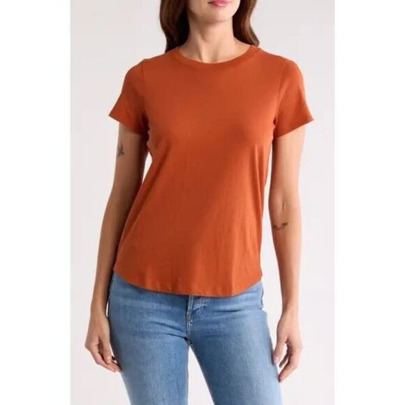 Madewell Tops - ✨Madewell Vintage Orange Crewneck Cotton Sz Medium T-Shirt✨